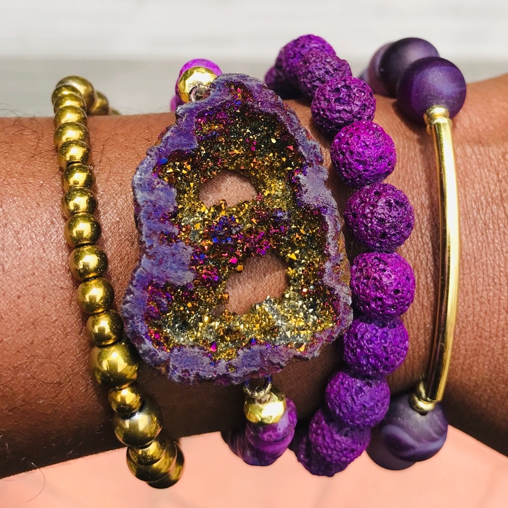 Four piece bracelet set.